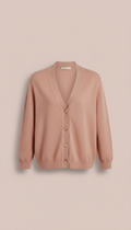 Cashmere Cardigan in Porcelain Blush